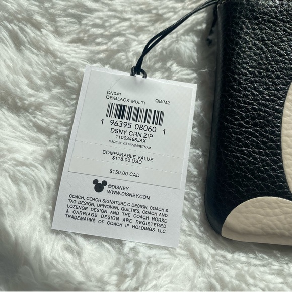 Disney X Coach Corner Zip Wristlet With Wink Mickey Mouse - Picture 4 of 13